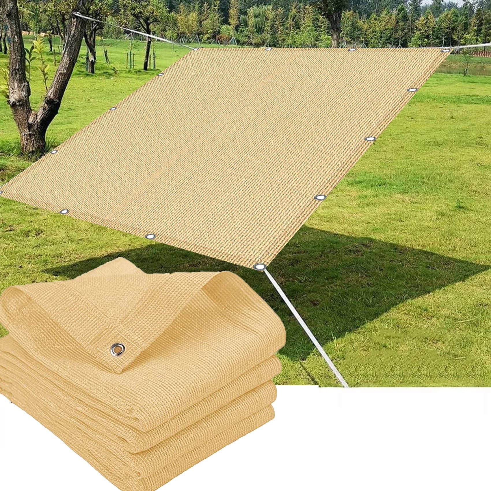Voile d'ombrage rectangulaire 1.6x3m jaune pour balcon et jardin