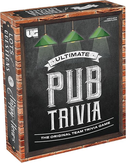 University Games, Ultimate Pub Trivia Team Trivia Game, 4 or More Trivia Loving Players Ages 12 and Up
