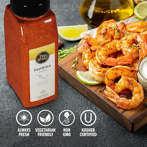 Miniatura 3 de Pep and Zip Pimentón dulce molido, sin OMG, Kosher, 16 onzas