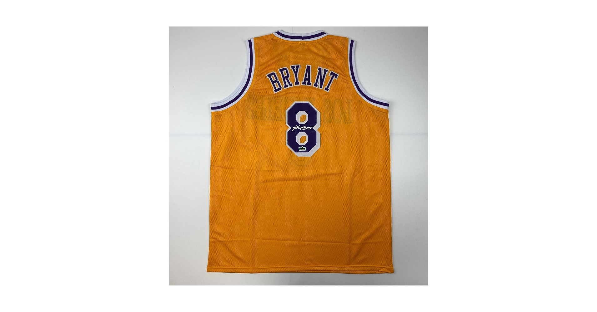 Facsimile Autographed Kobe Bryant #8 Los Angeles LA Yellow
