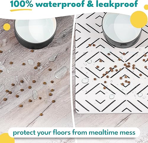 Miniatura 2 de NALALAS Tapete grande para alimentos y agua, tapete de alimentación para gatos Tapete grande impermeable para perros Tapete antideslizante