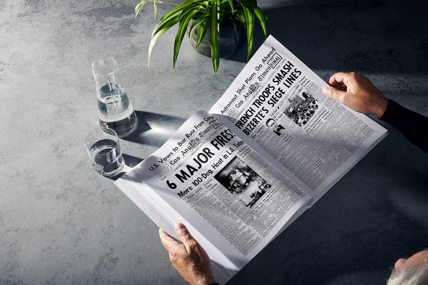Signature gifts - Personalised Birthday Newspaper Headlines of Your Day - USA Tabloid Custom Newspaper Book WP/NYDN/ST/LAT - Memory Book Gift (La Times)