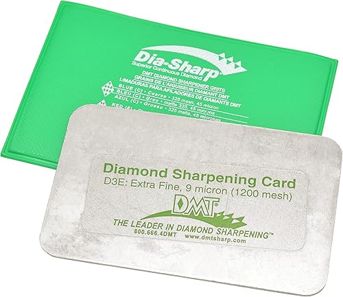 Miniatura 3 de DMT (Diamond Machining Technology) D3E - Afilador de cuchillos de 3 pulgadas de diámetro, grano extrafino, tamaño de tarjeta de crédito, tamaño