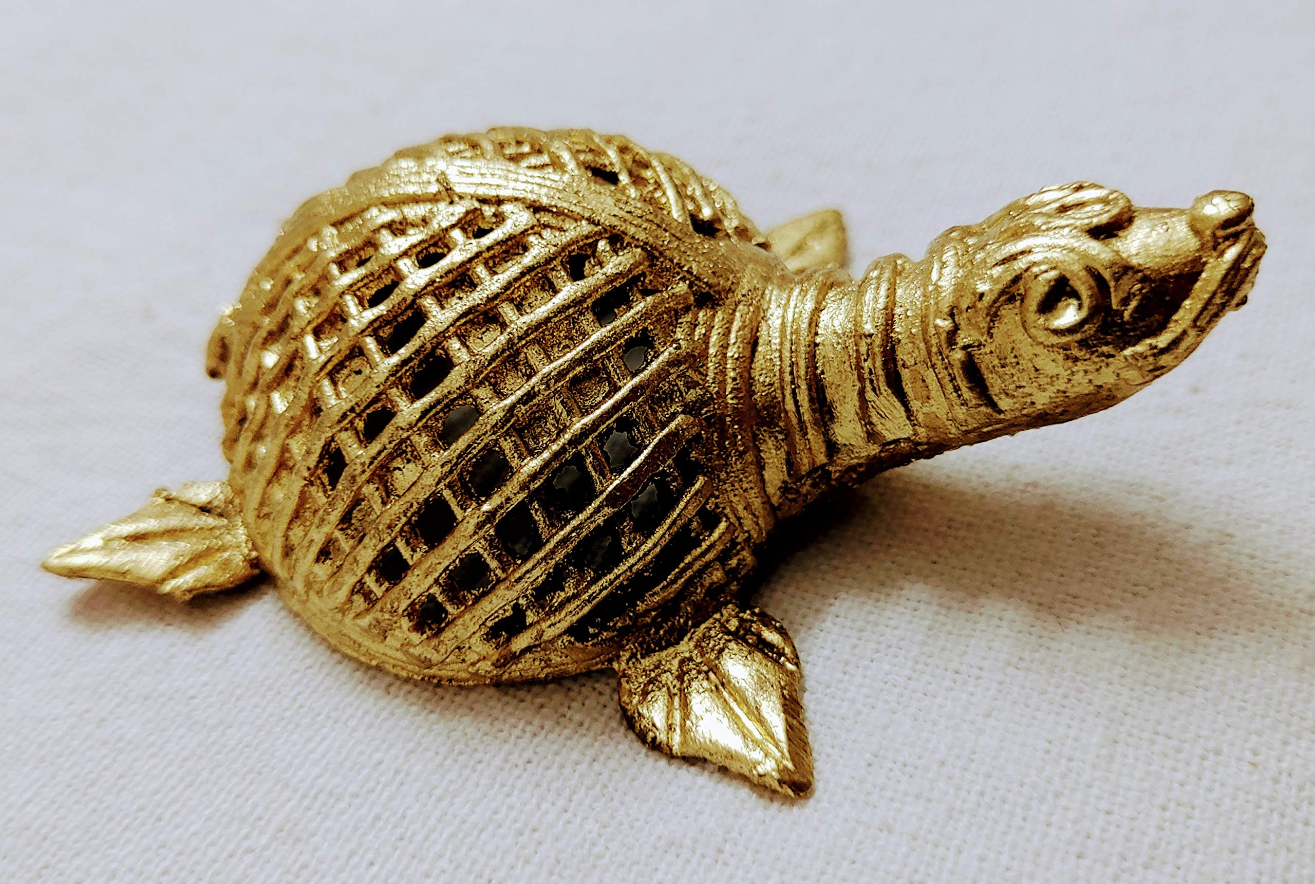 Mukherjee Handicrafts Brass Dhokra Tortoise Home Decor I Interior I Handcrafted I Handmade I Artwork, Medium