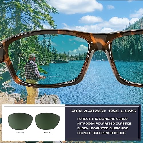 Miniatura 298 de Nitrogen - Gafas de sol deportivas polarizadas envolventes para hombre y mujer, UV400, para conducir, pescar, correr, andar en bicicleta, gafas