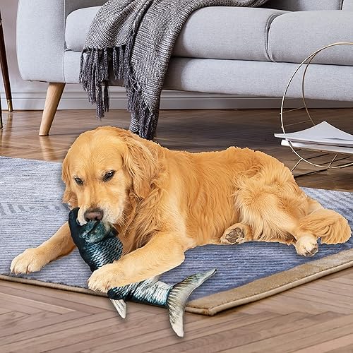 Miniatura 5 de Flopping Fish - Juguete eléctrico de peces en movimiento para perros, juguete realista para perros, juguetes interactivos para mascotas para