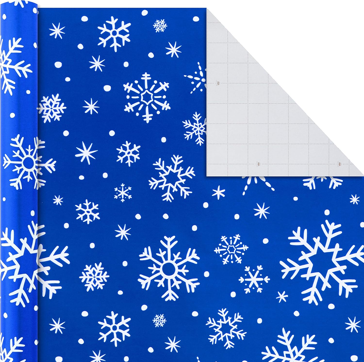 Hallmark Christmas Wrapping Paper Bundle with Cut Lines on Reverse, Holiday Fun, Holographic (Pack of 3, 80 sq. ft. ttl) (5JXW1033)