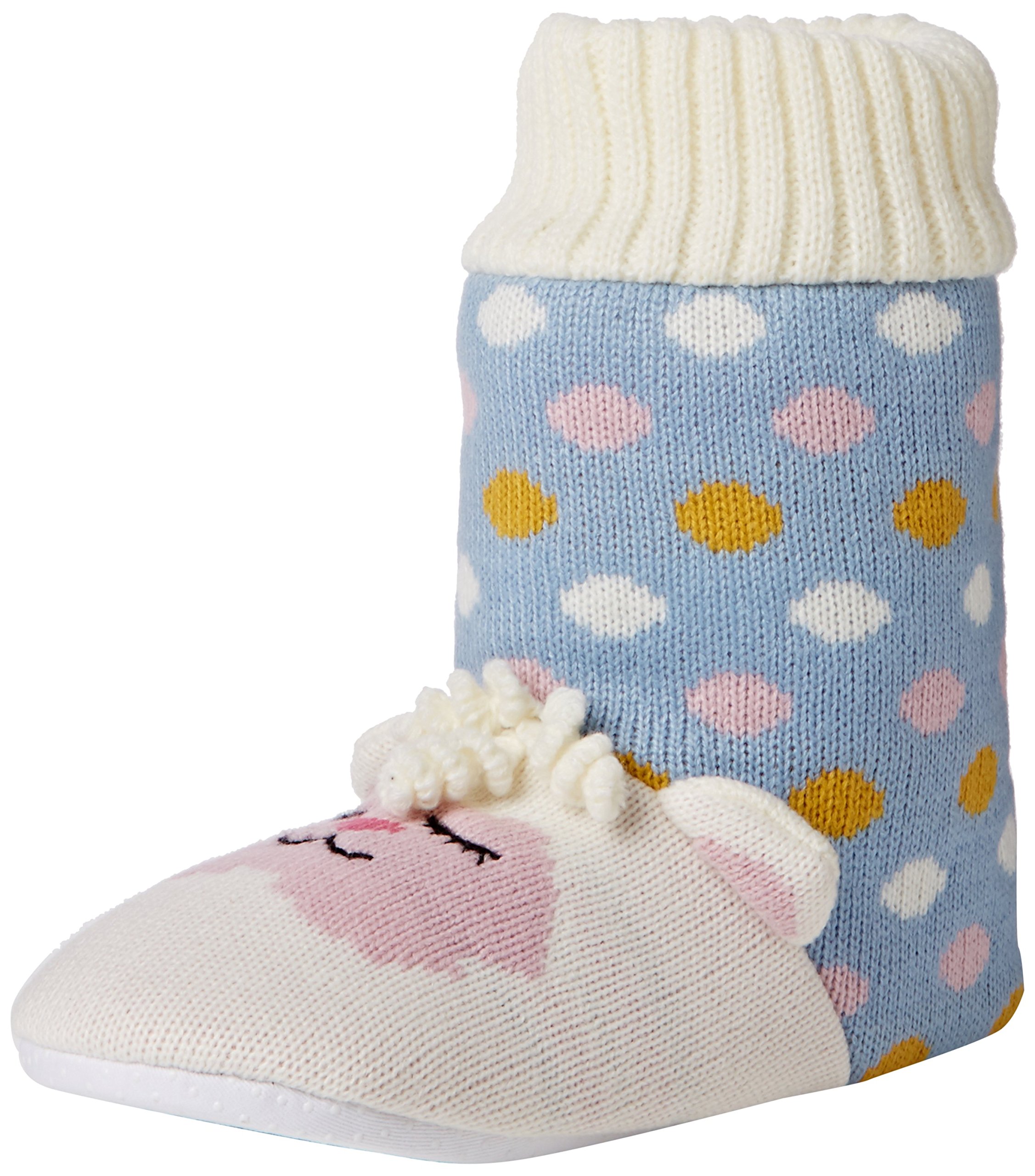 Aroma Home Shoes Womens Lamb Knitted Slippers Blue Blue M