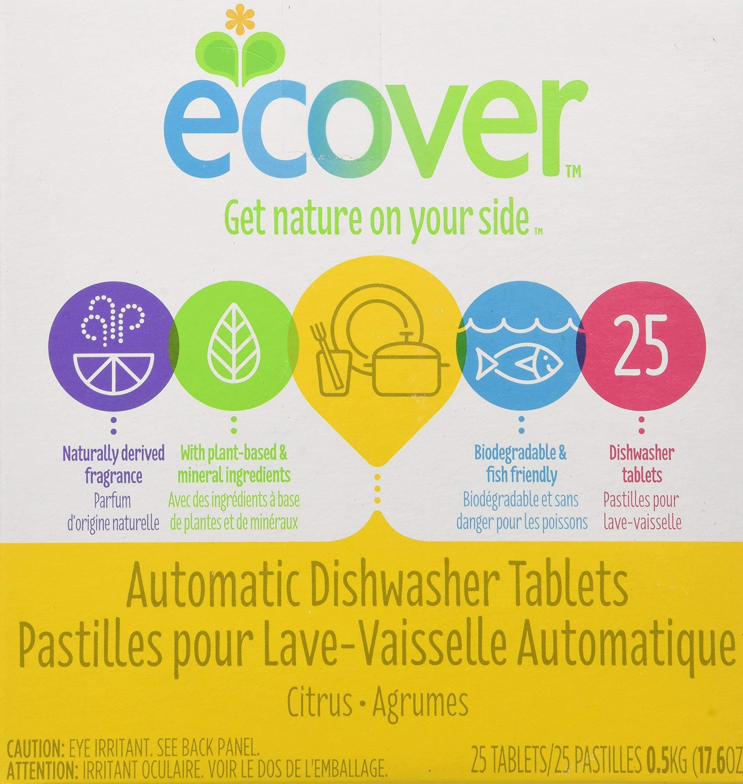 Ecover Natural Automatic Dishwashing Tablets, Citrus 17.6