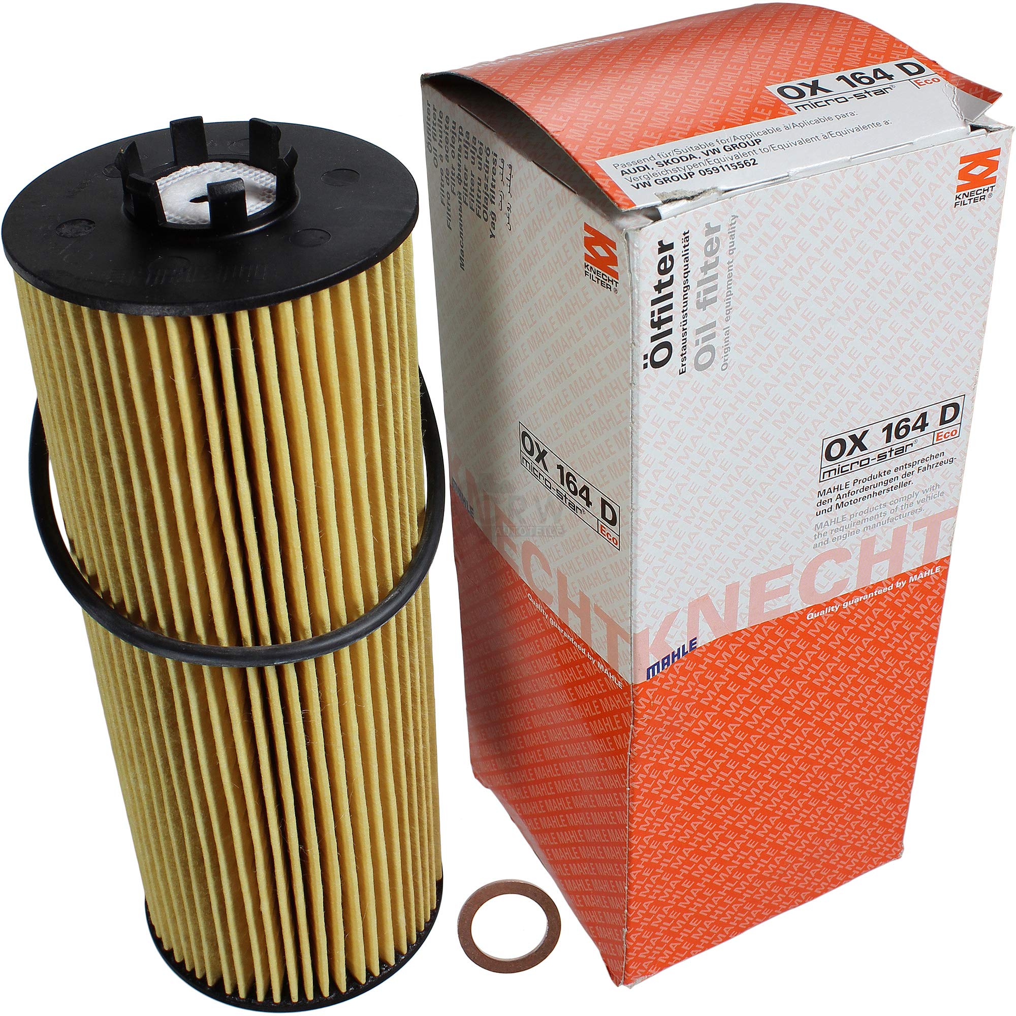Paquete de inspección Kit de mantenimiento con filtro de aceite OX 164D, filtro de aire LX 593/1, filtro de combustible KL 154, filtro de habitáculo LA 93, tornillo de cierre