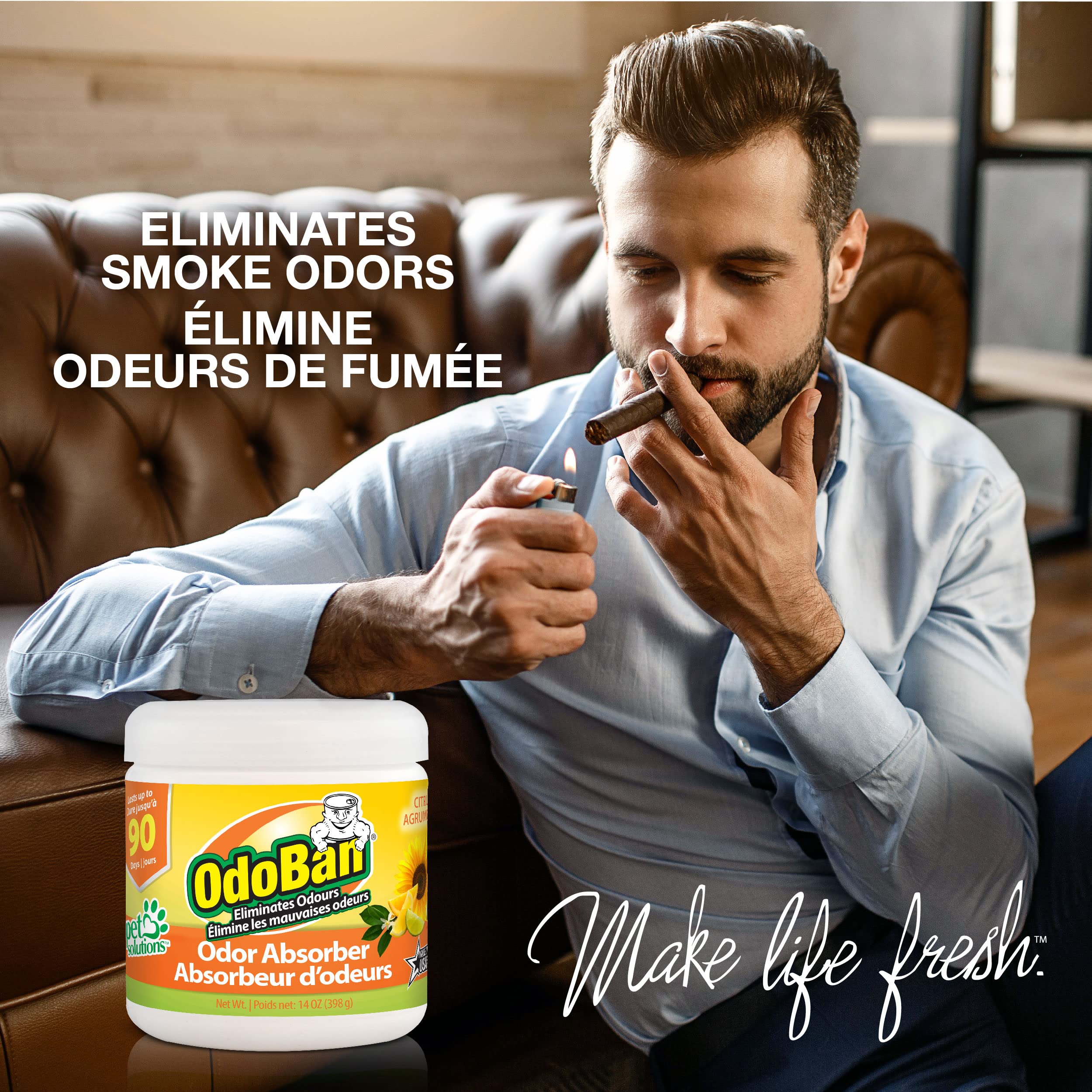 トップス KatsumFragment ODORIBA OdoBan Citrus Solid Odor Absorber, Odor Eliminator for & Musty