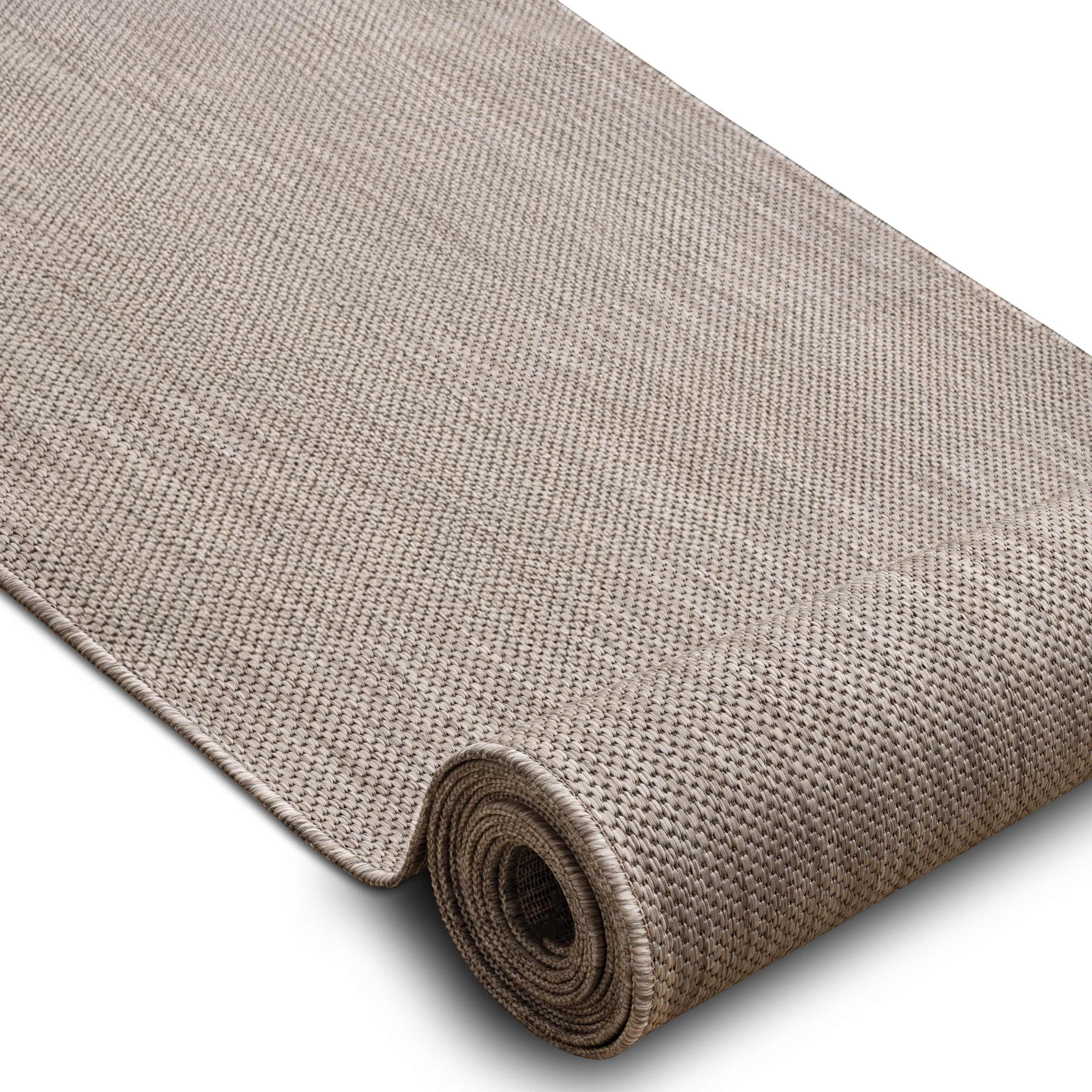 rugsx Passatoia SION effetto sisal, tappeto a tessitura piatta, resistente e facile da pulire, interno esterno, cucina corridoio balcone terrazza, beige 80x200 cm