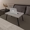 ASRA TREND Kül Gri Katlanır Laptop Sehpası 50x35 cm Yatak Üstü Kahvaltı Masası Portatif Çalışma Sehpası Katlanabilir Dizüstü Bilgisayar Masası%100 MDFLAM