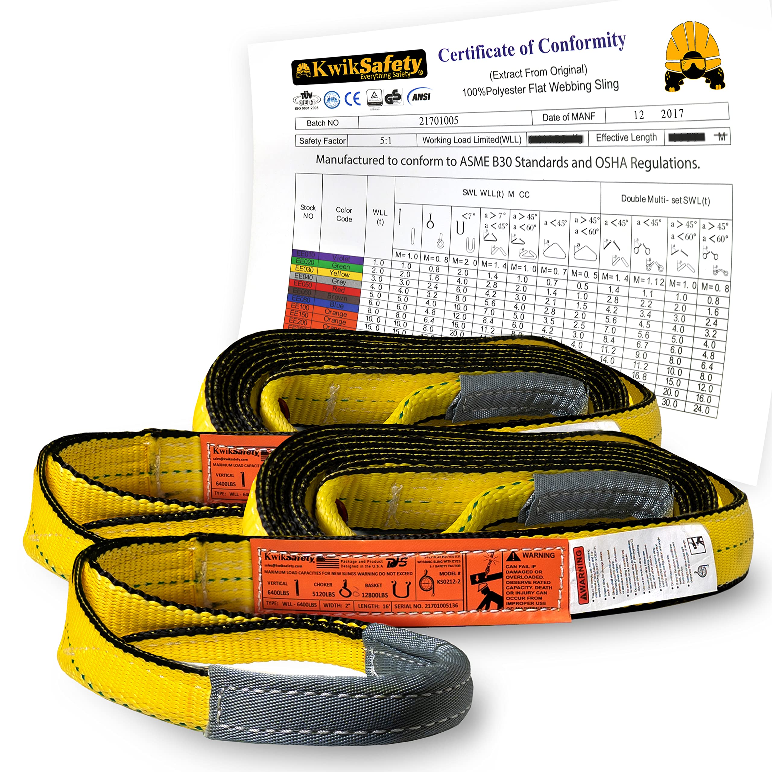 Mighty Sumo Web Sling - 8ft x 2in - 6400lbs Lifting -14