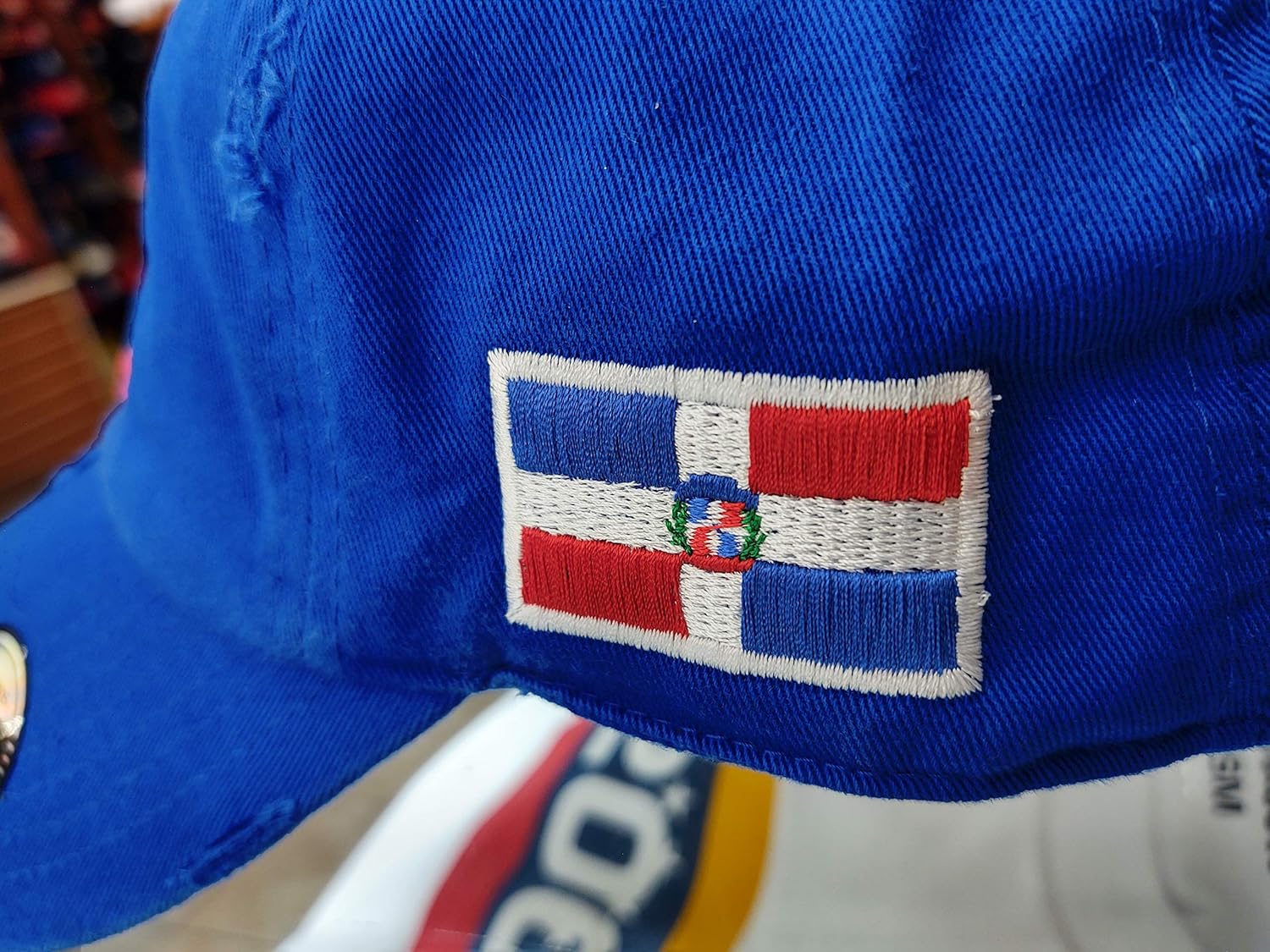 Adjustable Vintage Cap Dominican Republic Shield and Flag Cap - Image 3