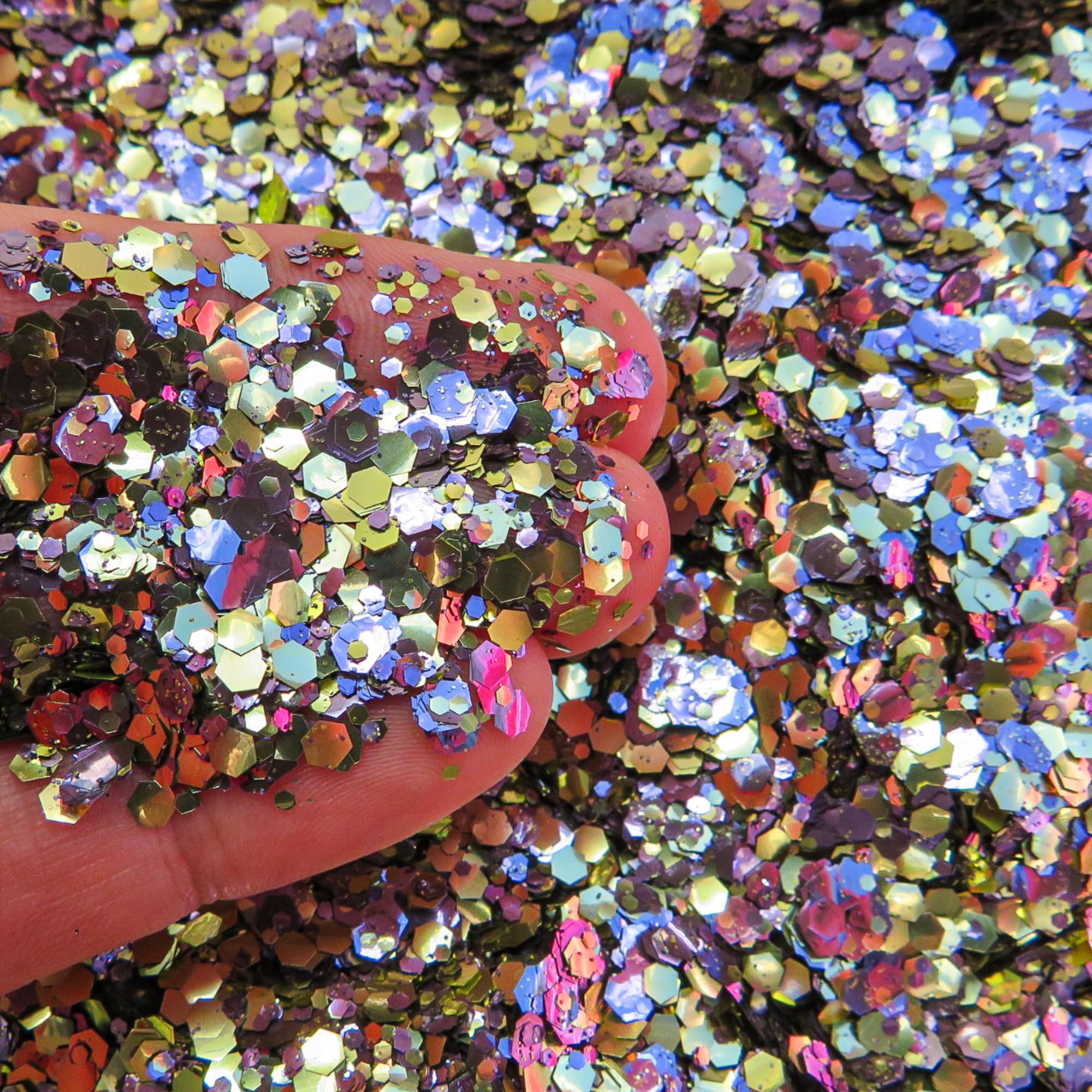 Luminosity Glitter Purple and Gold Eco Glitter Blend, Biodegradable Glitter for Face Body, Hair, Nail Art - Image 3