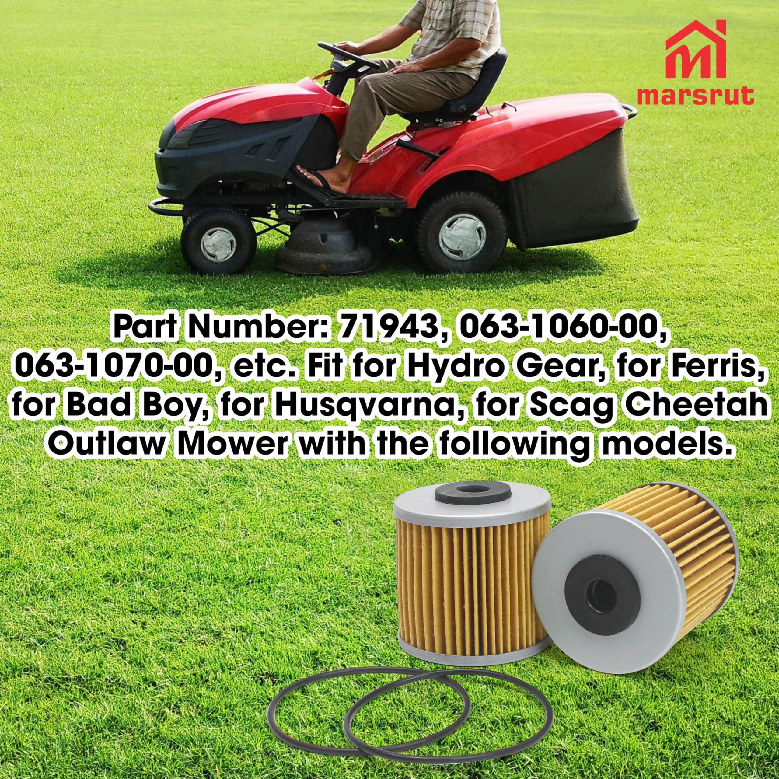 Amazon.com: 2Pcs 71943 Hydraulic Filter Kit Fit for Bad Boy Mower