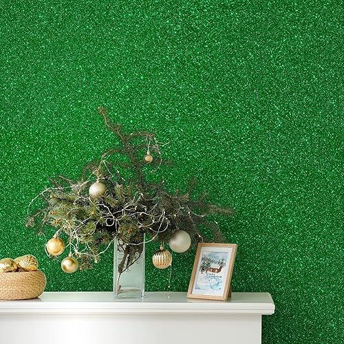 Vista 12 de CHIHUT Papel adhesivo Gold Sparkle de 15.7 x 100 pulgadas, papel tapiz con purpurina dorada, autoadhesivo, extraíble, papel de pared dorado, papel