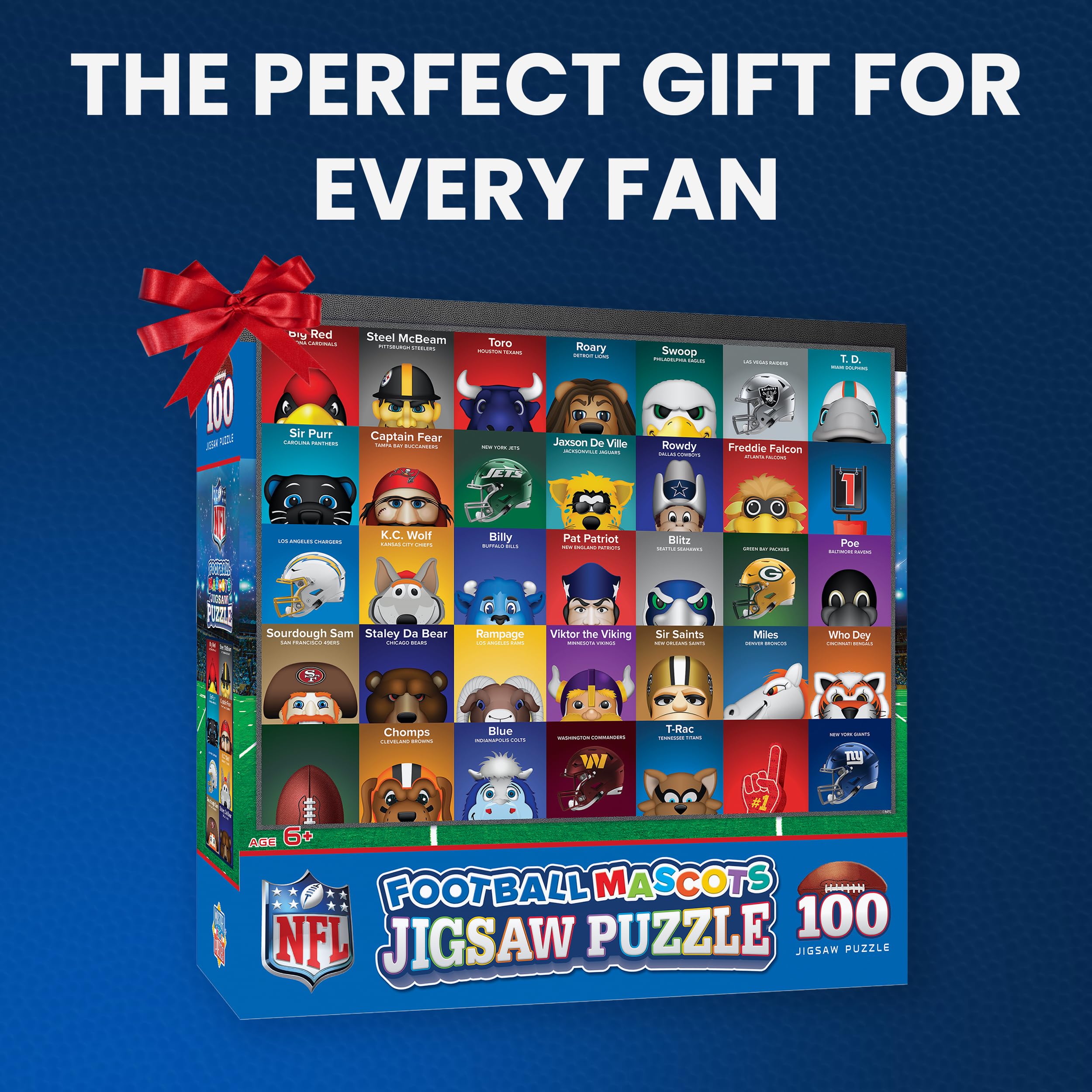 NFL Mascots Jigsaw Puzzle - 100 Pieces -6 NFL Mascots Jigsaw Puzzle - 100 Pieces -6