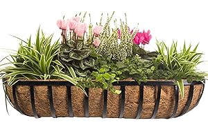 CobraCo HTR36-B 36-Inch English Horse Trough Planter for your front yard and garden - Black