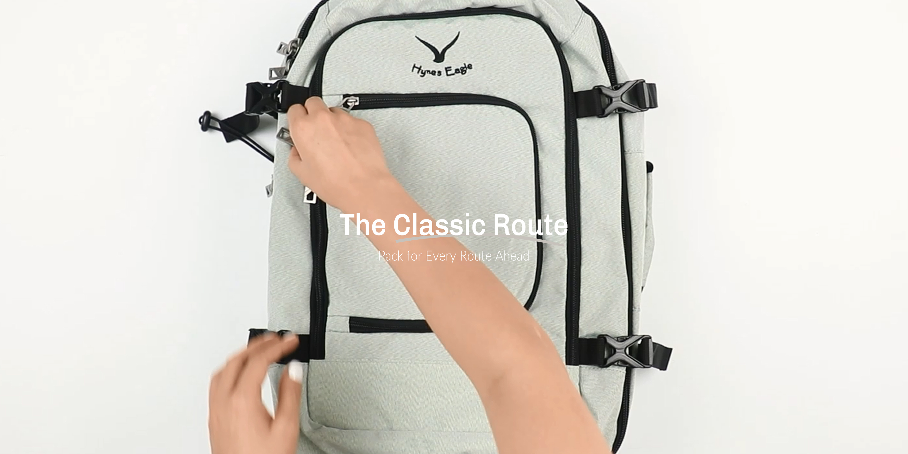 Hynes Eagle Travel Backpack 40L Flight Approved Carry on Backpack Men Large Cabin Weekender Laptop Backpack Women 15.6 inches Grey 2023 : Electronics