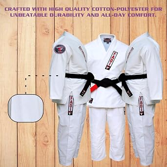 Excellence Kimono Series Kids Brazilian Jiu-Jitsu Gi - Premium BJJ Gi Uniform for Young Warriors