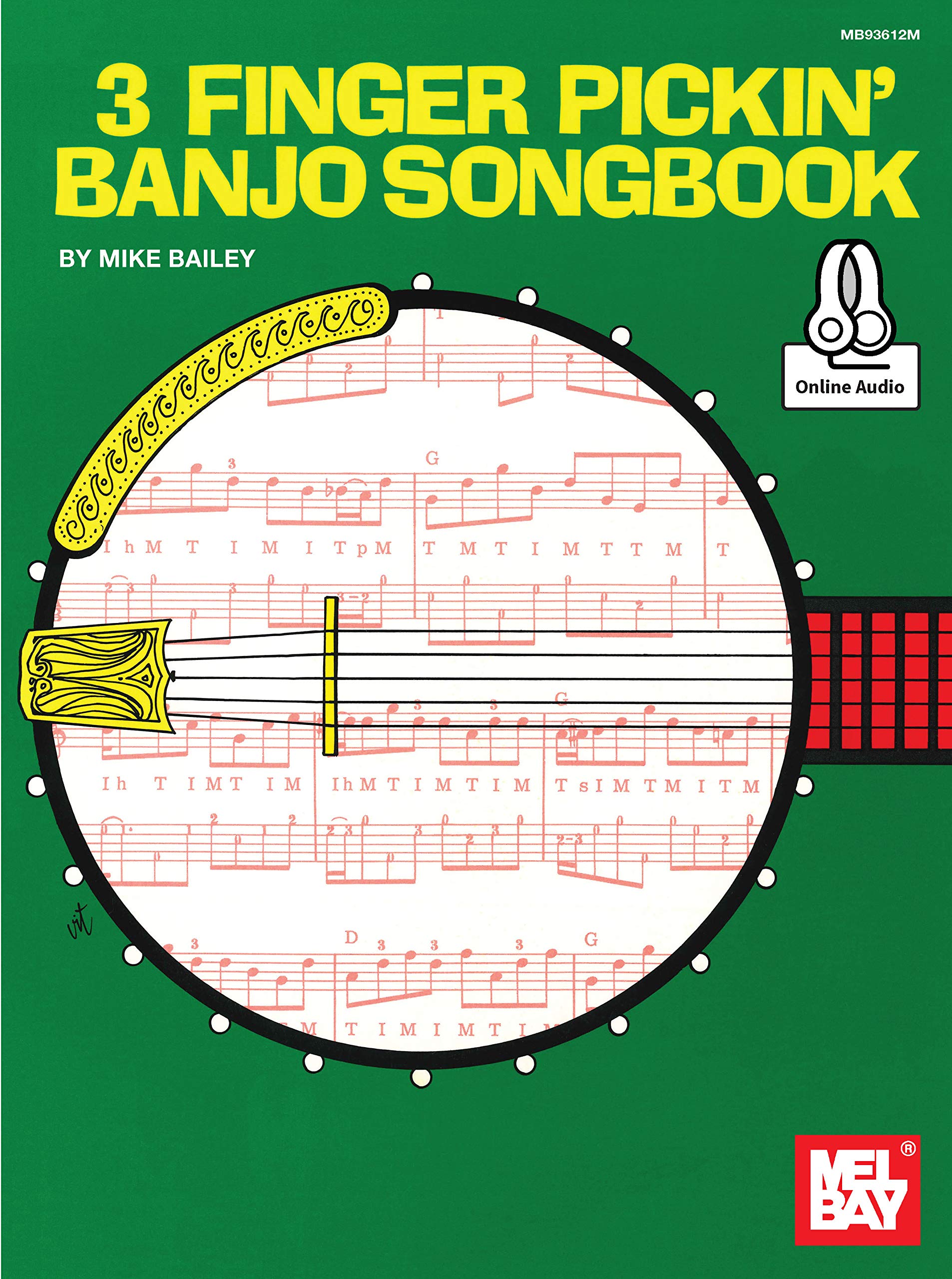 Livre Banjo 3 Finger Pickin Songbook pour progresser sans bloquer sur les tablatures