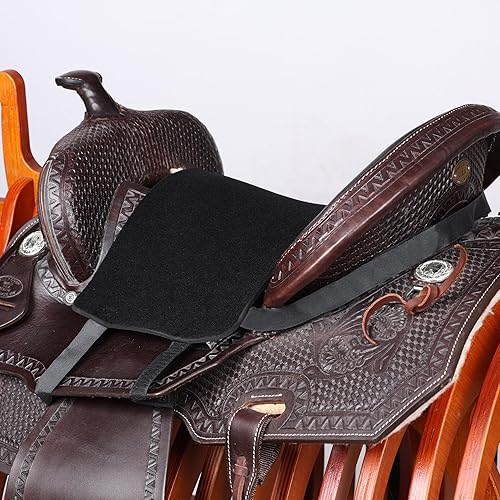 Vista 2 de Harrison Howard Western Saddle - Funda antideslizante para asiento de caballo con 2 bandas elásticas para las piernas, tamaño grande