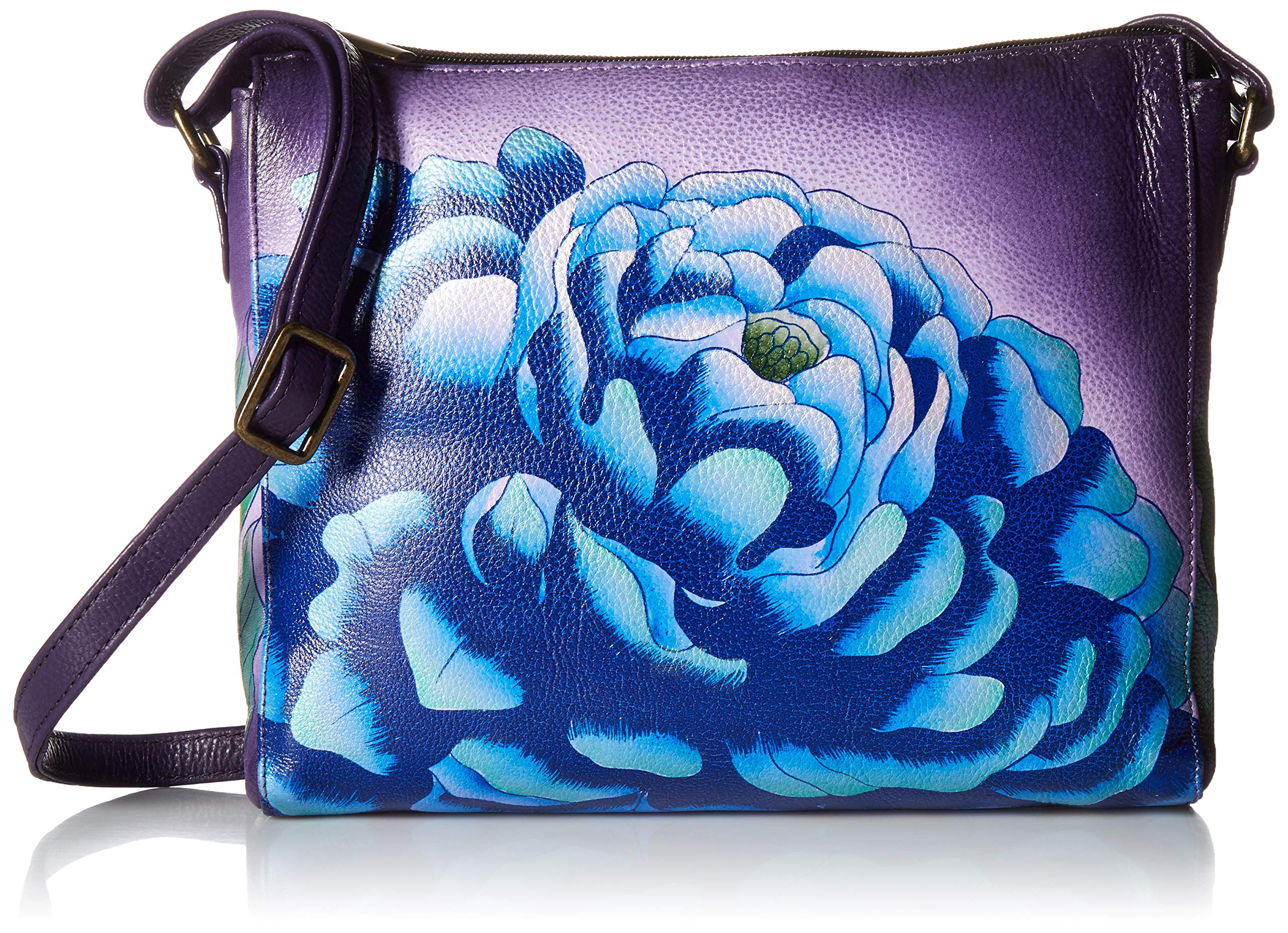 Anuschka Hand Painted Leather Women's Crossbody Bag - Medium Size, Unique Artisan Design