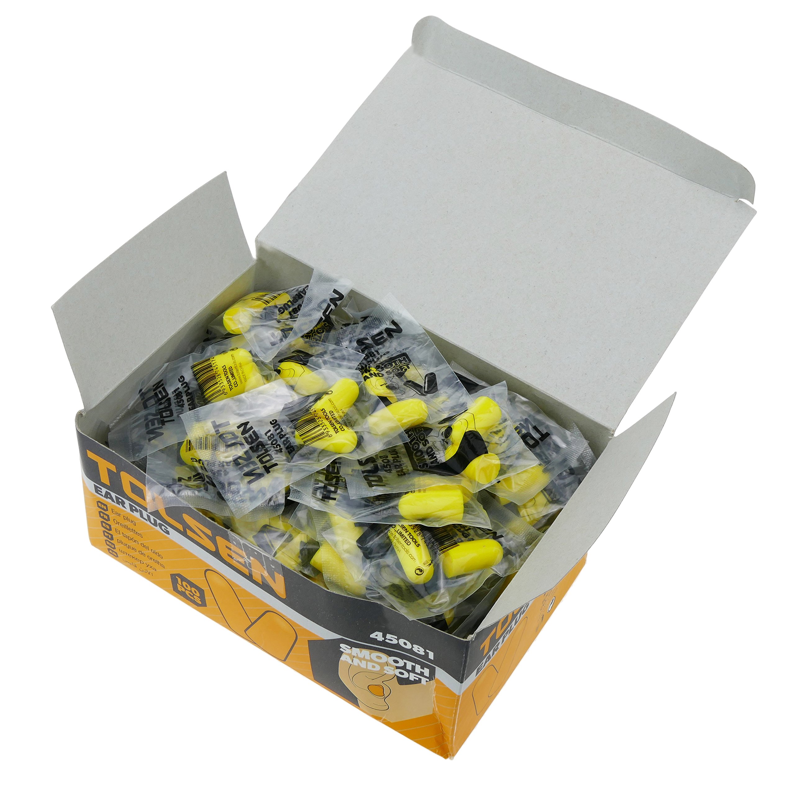 Tolsen PN02021718200175293 tappi per le orecchie, set da 100 pezzi