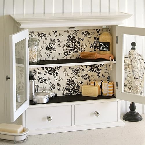 Miniatura 3 de Magic Cover Revestimiento de vinilo adhesivo prémium para estantes y cajones, 18 x 9 pies, color negro