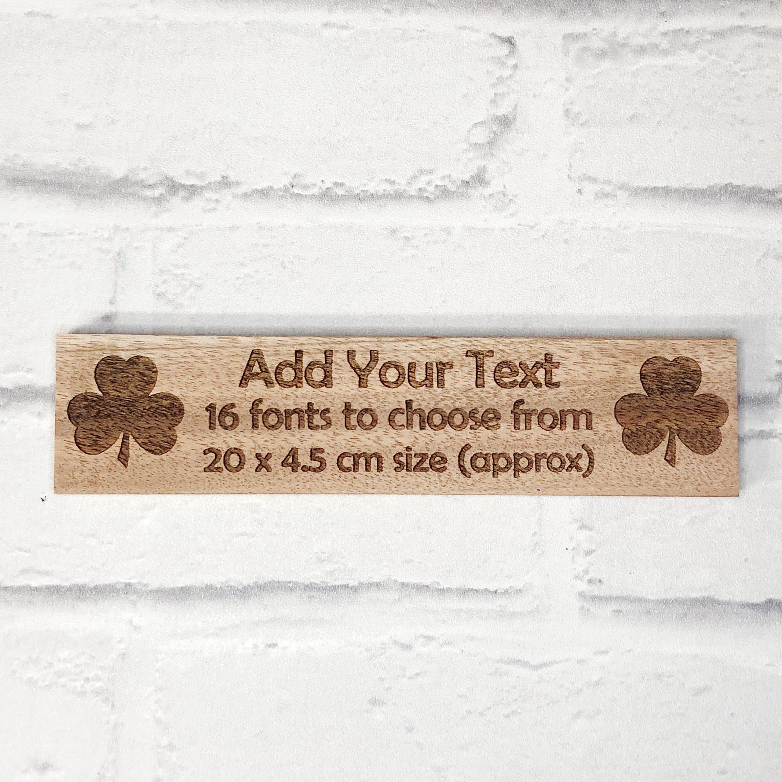 Cutncraft Designs Personalised wooden plaque/sign bespoke childs bedroom door/custom text - Clover