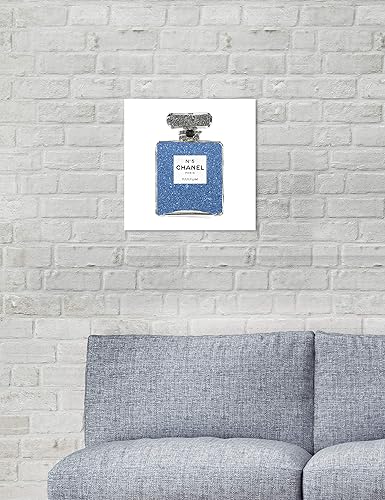 Miniatura 5 de The Oliver Gal Artist Co. Lienzo decorativo para pared, diseño clásico de bígaro con número 5, 12 x 12 pulgadas, color azul, gris