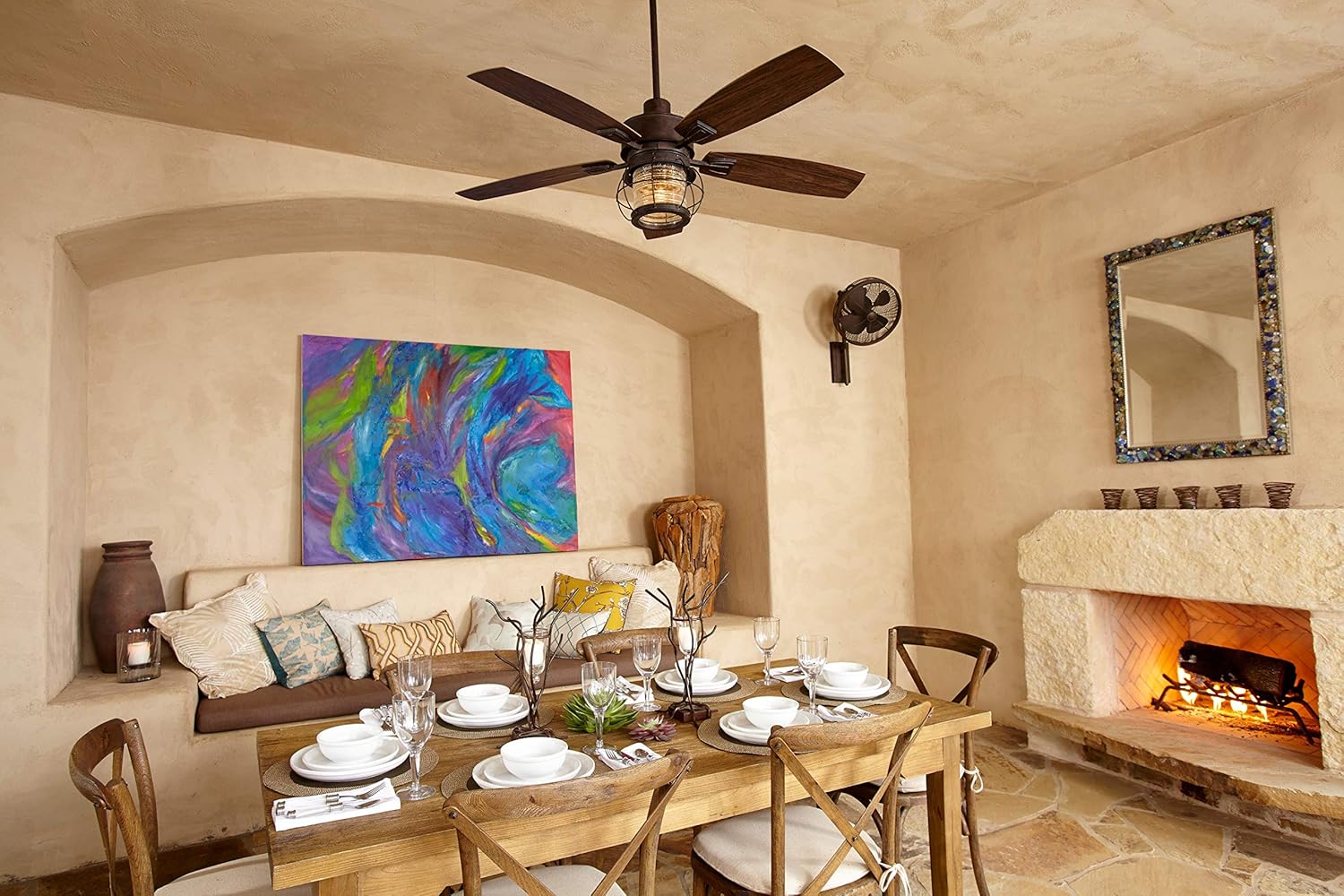 Onе-Dау Sаlе: Uр tо 40% оƒƒ Quorum International Galveston Ceiling Fan - Satin Nickel - 3525-65