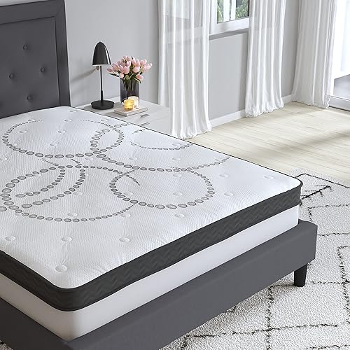 Miniatura 8 de Merrick Lane Luna - Colchón híbrido de tamaño matrimonial de 10 pulgadas con certificación CertiPUR-US de espuma y resortes ensanchados en una caja