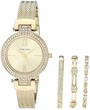 Women&apos;s Premium Crystal Accented Watch and Bracelet Set&comma; AK&sol;3584