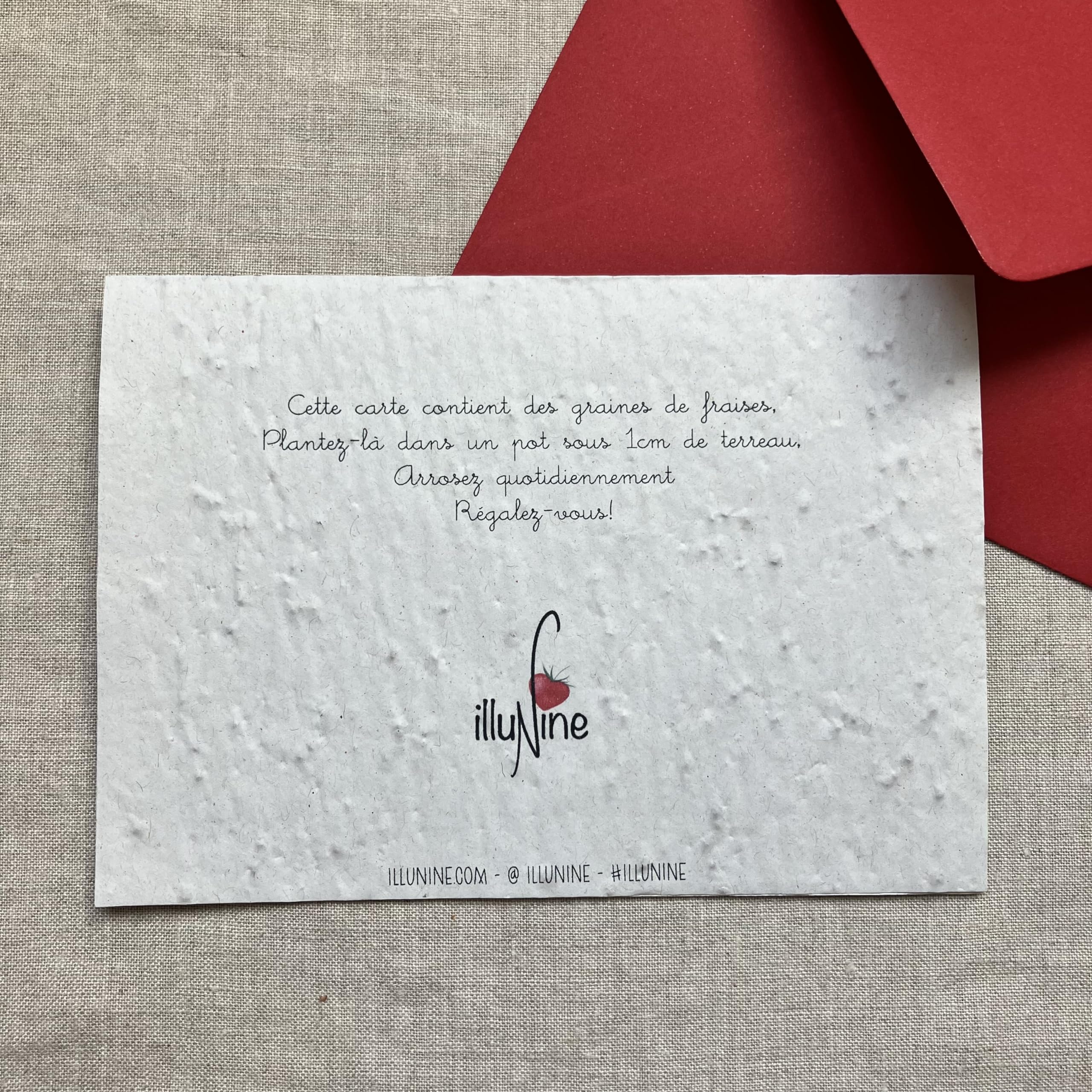 Carte à planter Des fraises pour toi maitresse