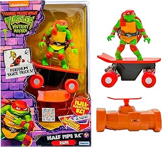 Teenage Mutant Ninja Turtles Half Pipe RC, Raphael Movie Edition, Ages 5+| Skateboard-Shaped Control & Perform Tricks on Any Surface | Collect Them All!