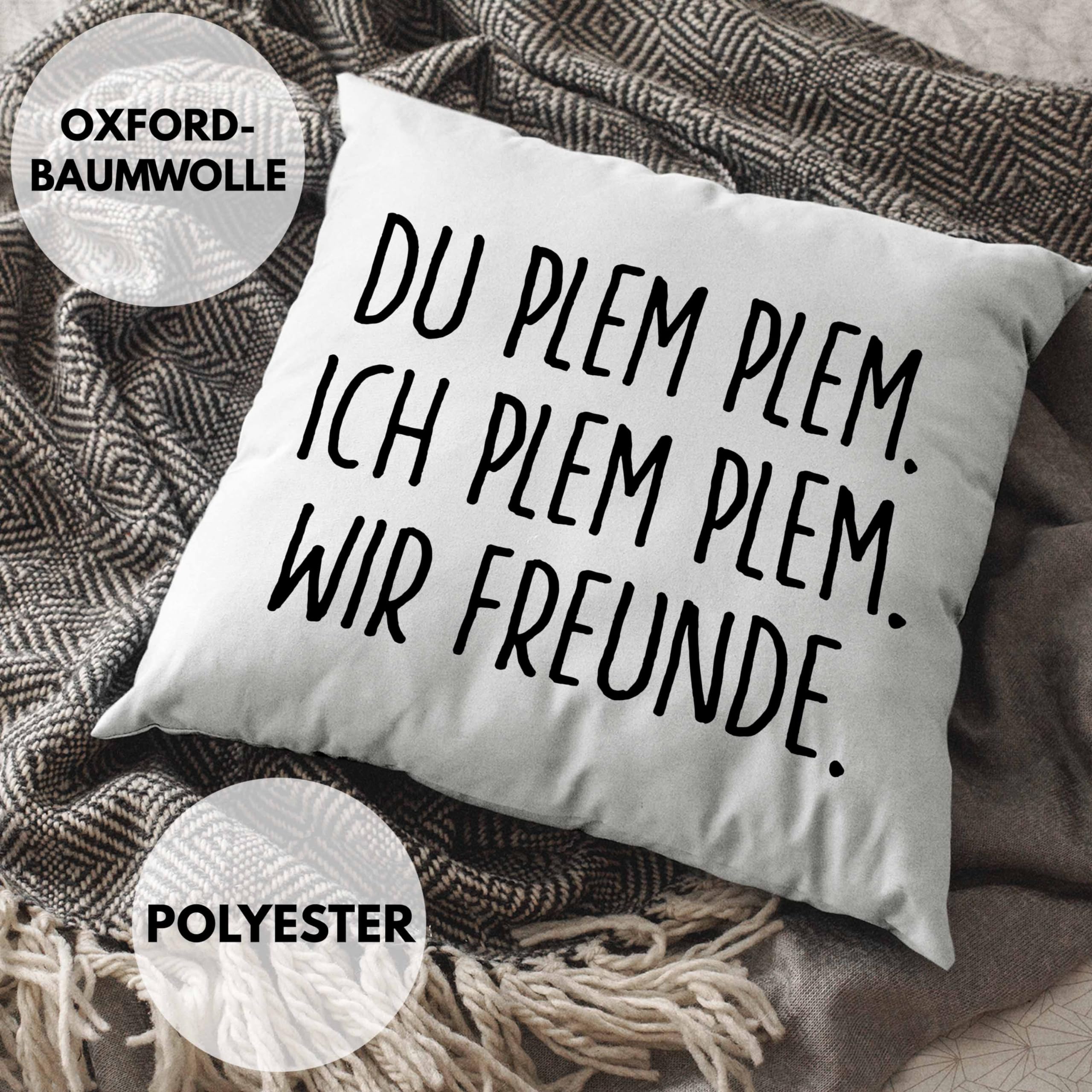 Zierkissen 40x40 Cm - Bester Freund Geschenk - Weiß Mit Witzigem Spruch