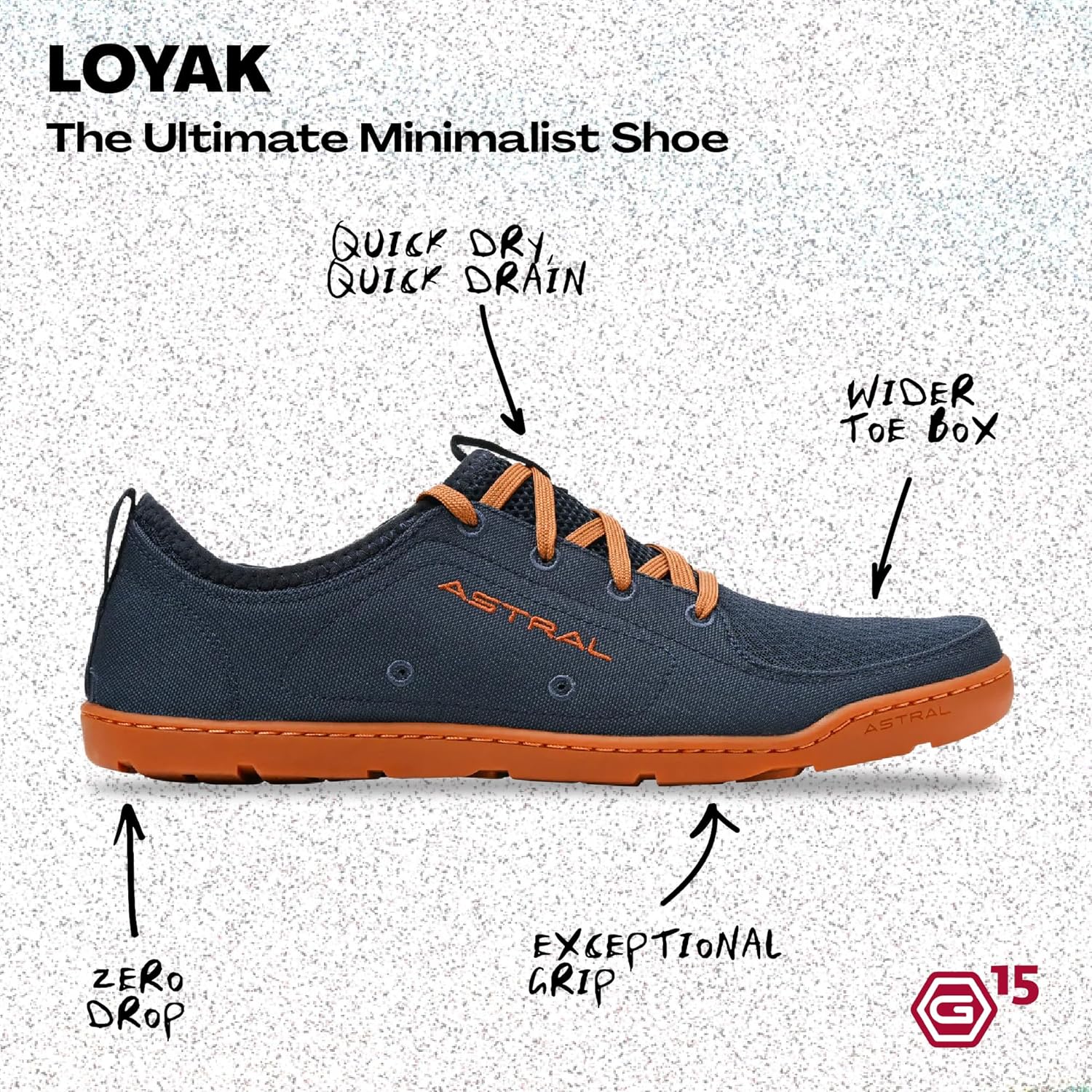 Astral Men's Loyak Shoes - Barefoot, Quick-Drying, Minimalist Sneaker for Casual Wear, Water Sports, Travel, & Hiking - Image 4