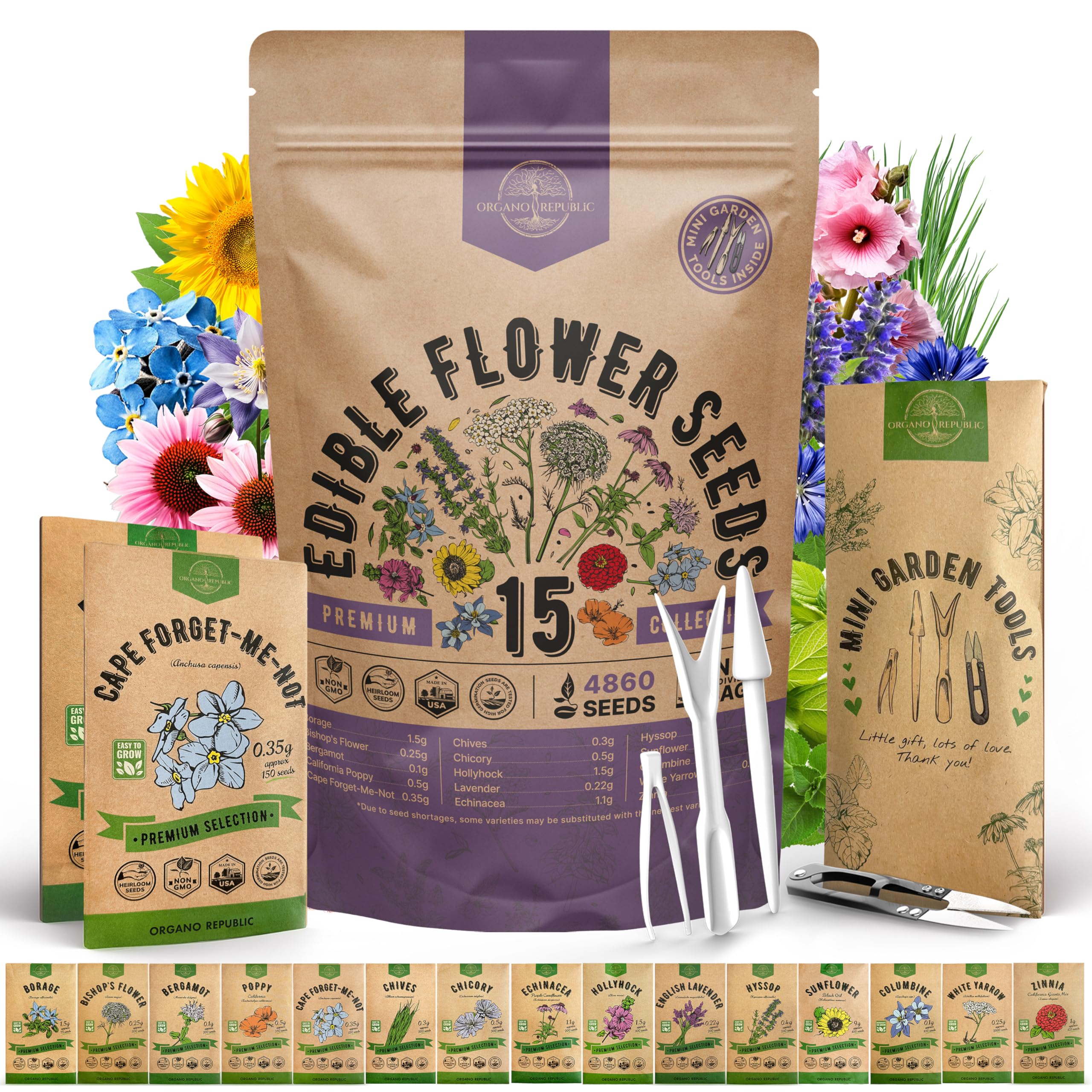 Organo Republic Edible Flower Seeds