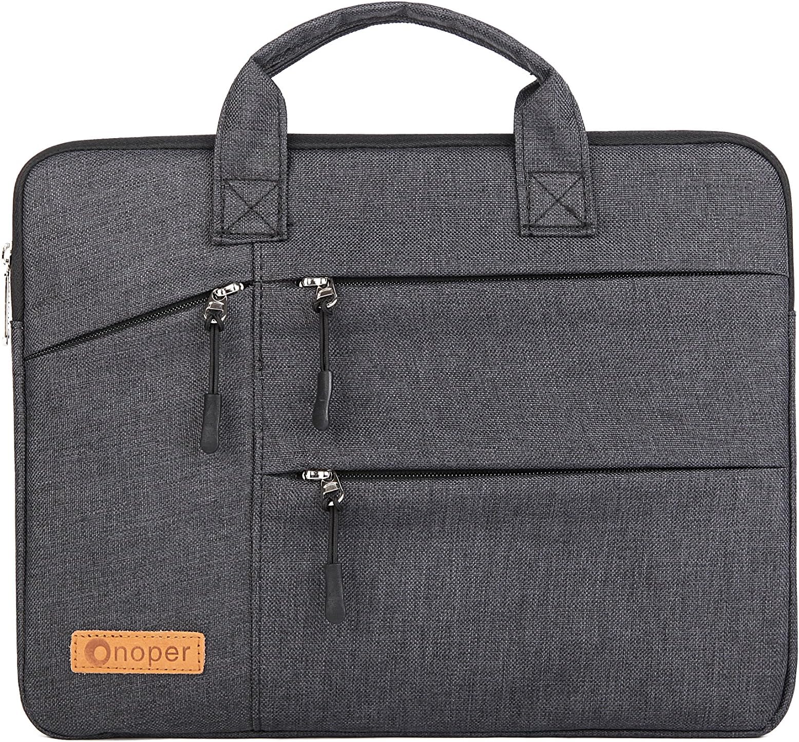 Onoper Multi functional Portable Thin Light Laptop Sleeve Messenger Briefcase Pocket Case Carrying Case Bag Pouch for Notebook / MacBook / Ultrabook /Computers / Tablet / Chromebook / Messenger Case with Handle For Acer/Asus/Dell/Fujitsu/Lenovo/HP/Samsung/Sony/Toshiba (13-14'', Black)