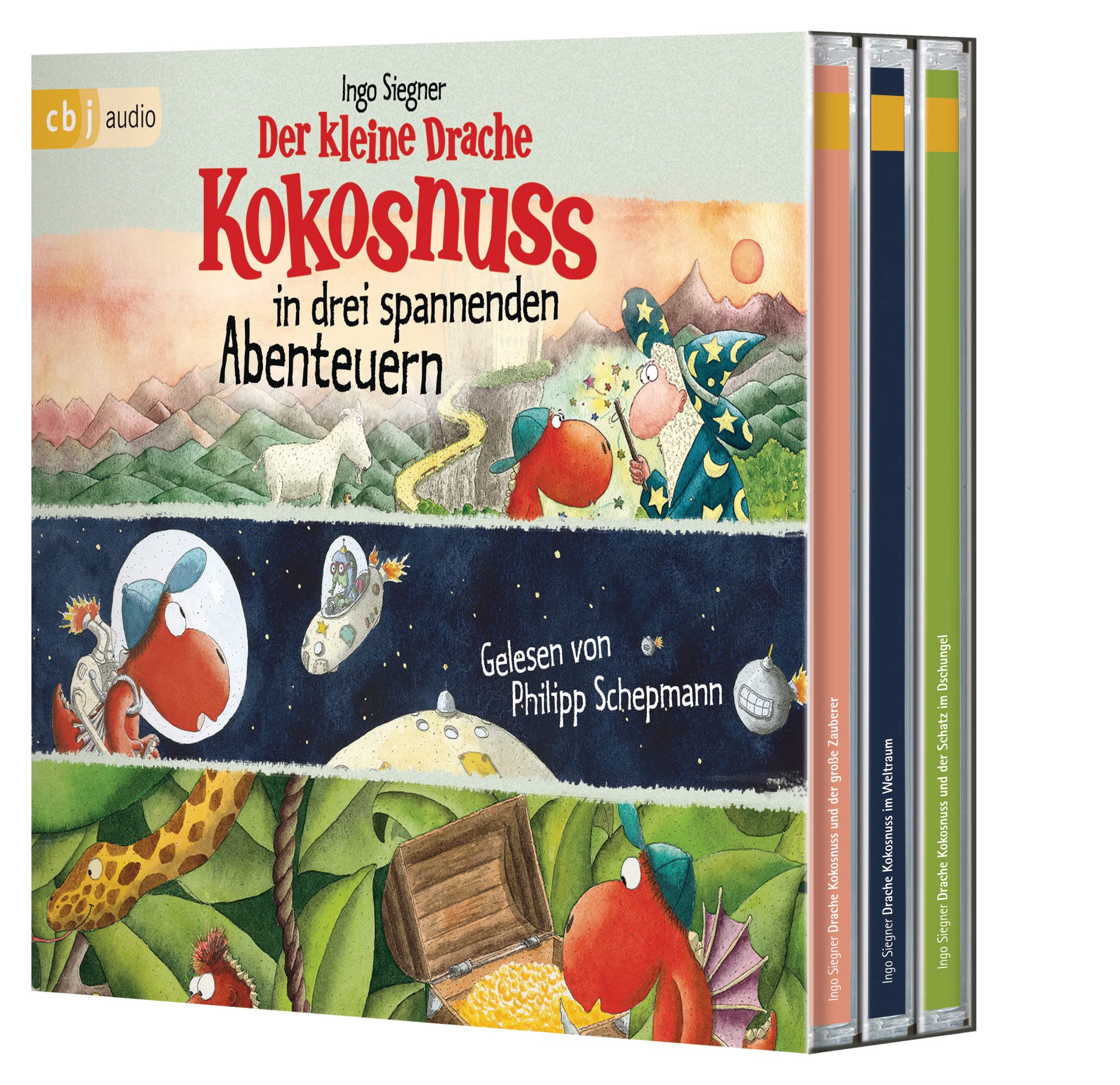 Der kleine Drache Kokosnuss | Hörbuch-Sonderausgaben Box | Drei Abenteuer auf 3 CDs, limitierte Box (Band 2)