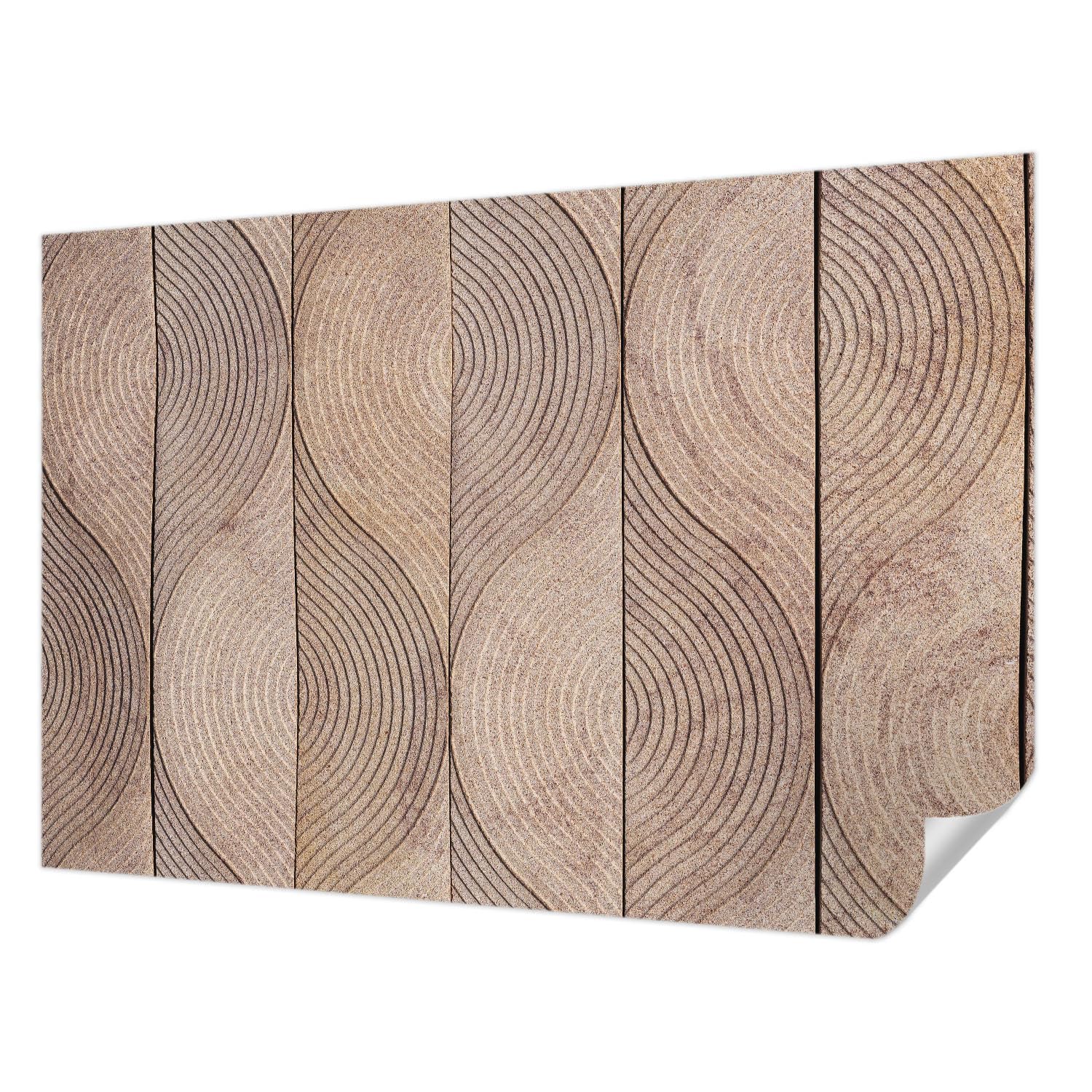Papier peint autocollant pour chambre à coucher motif vagues de bois 152x104