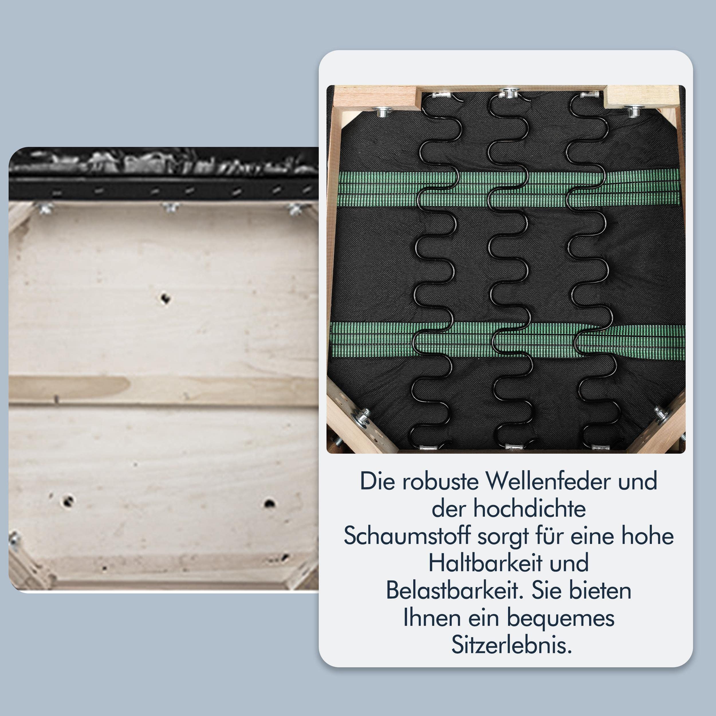 Yaheetech Esszimmerstühle 6er Set Küchenstuhl mit Hoher Rückenlehne, Khaki | Polsterstuhl bis 136 kg Belastbar, gepolsterte Sitzfläche aus Leinen, Beine aus Massivholz, für Küche und Esszimmer