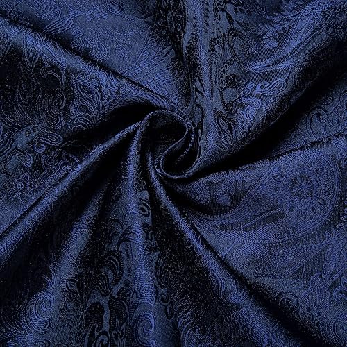 Miniatura 7 de DiBanGu Mens Shirt,Silk Long Sleeve Button Down Paisley Dress Shirts for Men Party Wedding