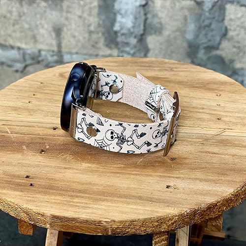 Miniatura 5 de 20mm Watch Band for Samsung Galaxy Watch 5 & 6 (44mm 40mm), Watch 6 Classic (43mm 47mm) Galaxy Watch 5 Pro 45mm - Halloween Motives Bracelet