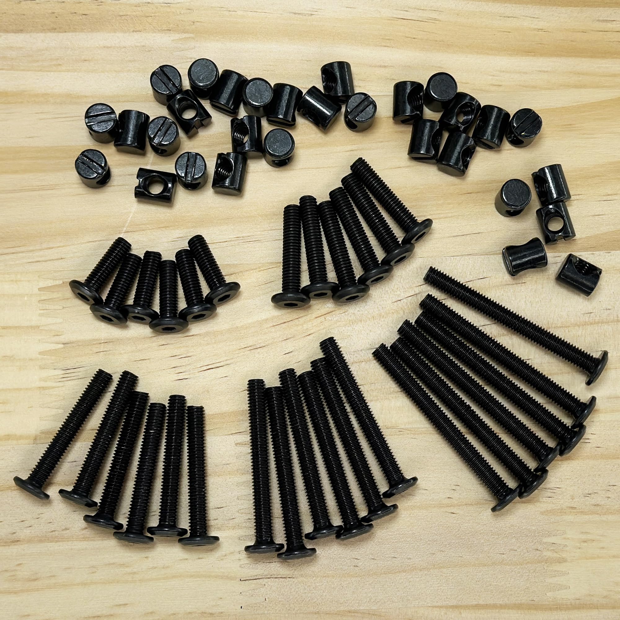 M8 Furniture Bolts And Barrel Nuts M6x40 Flat Head Socket Head