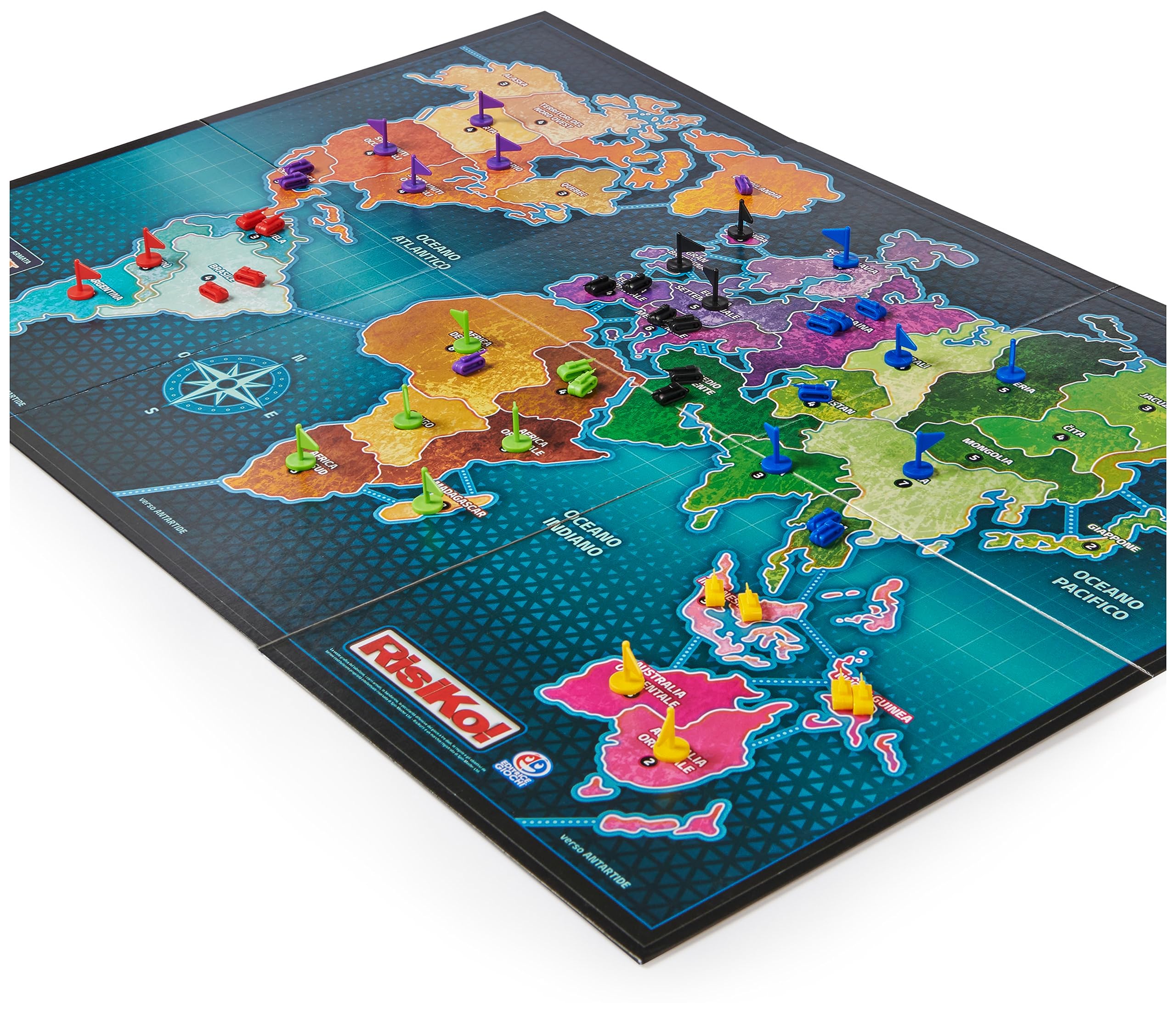 Board Games Wydawca Gry, Risiko, Gry Pudełkowe, Risiko Classico Edition 2023, gry towarzyskie i strategiczne dla rodziny i przyjaciół, gry planszowe dla dorosłych i dzieci, od 3 do 6 graczy, 10+ lat