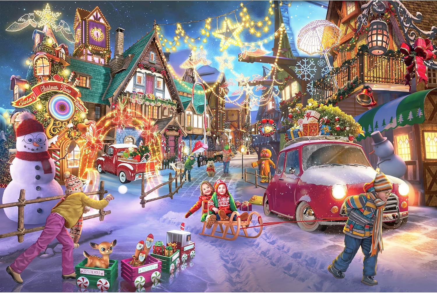 Tektalk Puzzles for Adults 1000 Piece, Jigsaw Puzzles 1000 Pieces for Adults and Kids as Educational Games, Family Entertainment or Home Decoration (Christmas Entertainment)